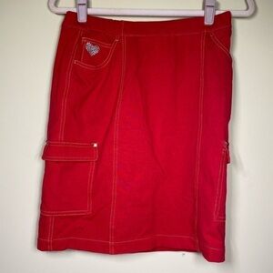 Quacker Factory “Dream Jeanne’s” Red Skort S